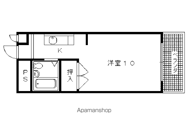 デミ洛北(1K/6階)の間取り写真
