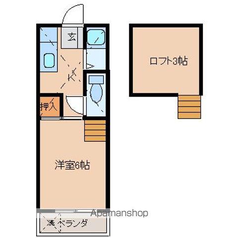 コンフォート岡(1K/1階)の間取り写真