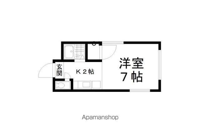 シャトープラティークI(1K/2階)の間取り写真
