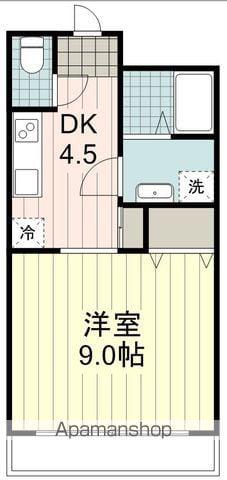 パークヒルズ(1K/1階)の間取り写真
