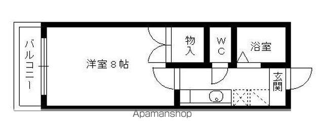 メゾン牧の里(1K/2階)の間取り写真