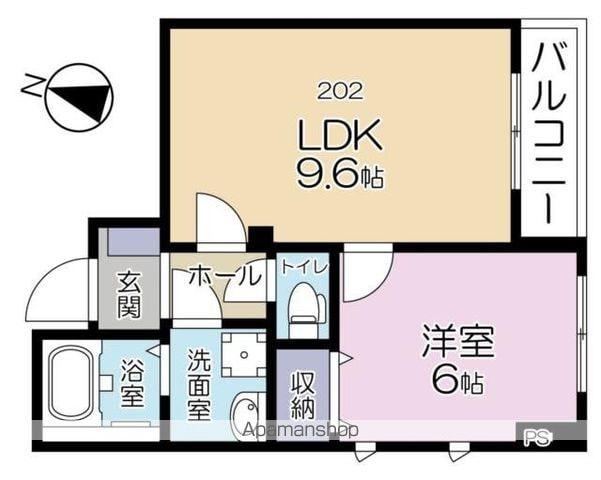 A.FLAT II(1LDK/2階)の間取り写真