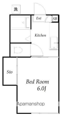 シティハイツ倫(1K/1階)の間取り写真