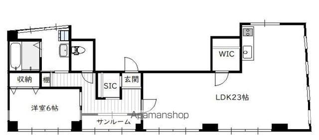 WINSHOME橘Ⅱ(1LDK/3階)の間取り写真