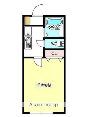 リーズ桜ヶ丘(1K/2階)の間取り写真