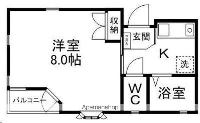 ビュー21青山(1K/1階)の間取り写真