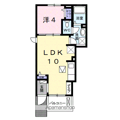 サーレ・内本町(1LDK/1階)の間取り写真