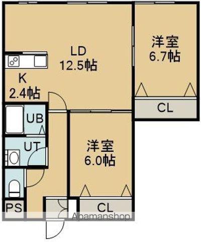 NEXTⅢ(2LDK/3階)の間取り写真