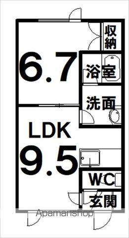 コーポクラーク(1LDK/2階)の間取り写真