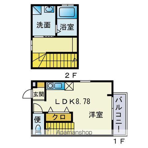 トリファイン吉塚Ⅱ(ワンルーム/1階)の間取り写真