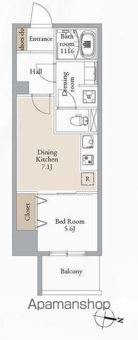 ブルーヴェル青葉通(1DK/10階)の間取り写真