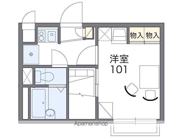 レオパレスエスペーロ本町(1K/1階)の間取り写真