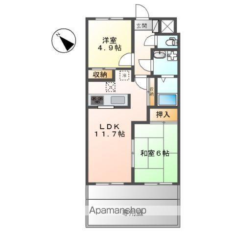 メゾンドリーム(2LDK/1階)の間取り写真