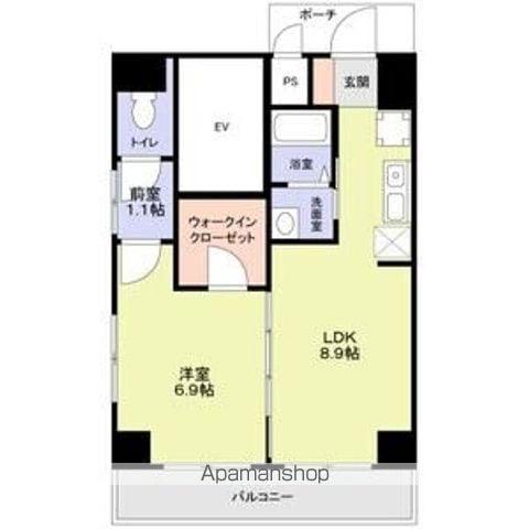 ロリエ笹塚(1LDK/13階)の間取り写真