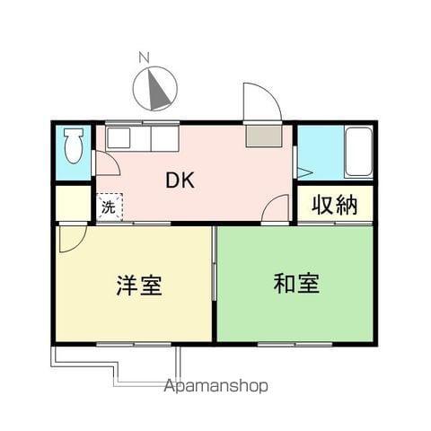 ロータスフラット(2DK/2階)の間取り写真