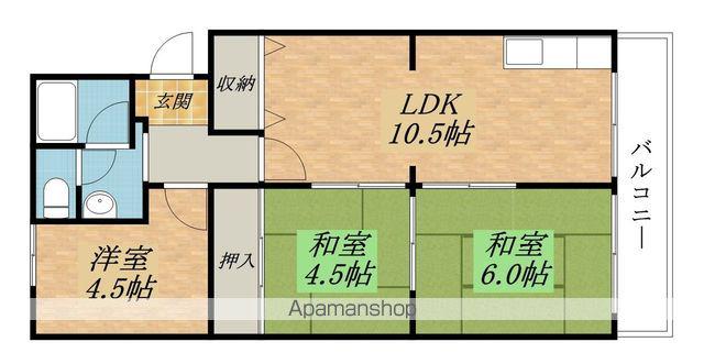 フォンテーヌ国分(3LDK/5階)の間取り写真
