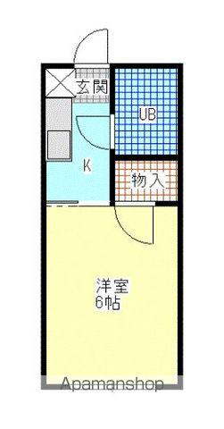 OKハイツD(1K/1階)の間取り写真
