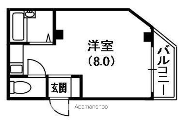 扇マンションにしき(ワンルーム/2階)の間取り写真