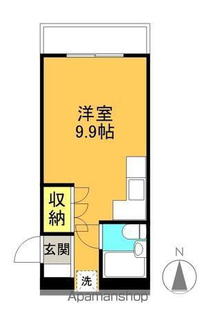 シャルムサンライズ(ワンルーム/4階)の間取り写真