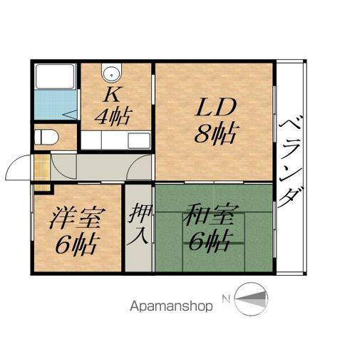 コーポよこやま(2LDK/2階)の間取り写真