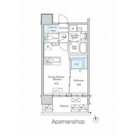 デュオフラッツ栄(1LDK/5階)の間取り写真