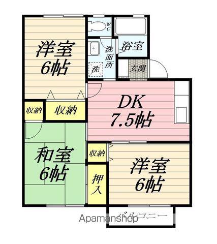 ハイツシャトレ-1(3DK/2階)の間取り写真
