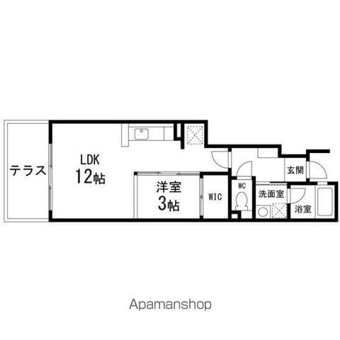 ブロッサム・アベニュー(1LDK/1階)の間取り写真