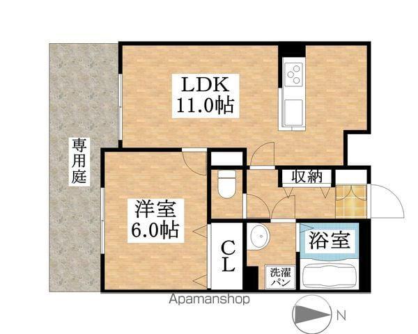 サンクラート(1LDK/1階)の間取り写真