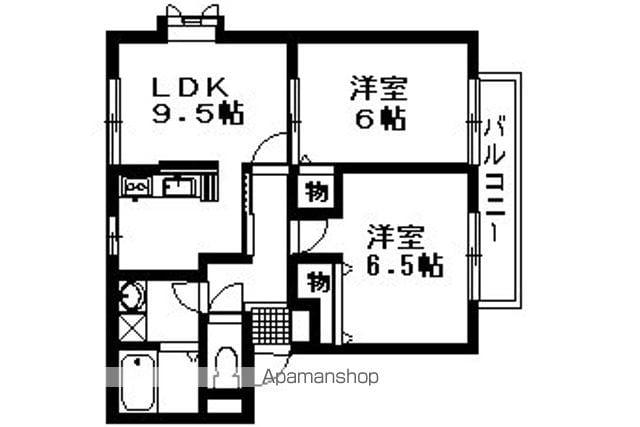 パナホーム中川A棟(2LDK/2階)の間取り写真