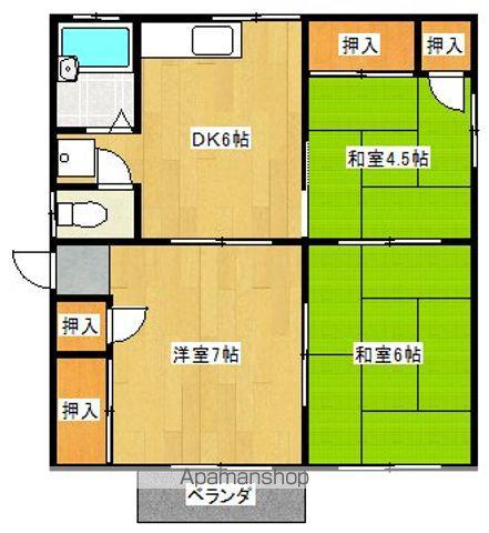 エイト北(3DK/2階)の間取り写真