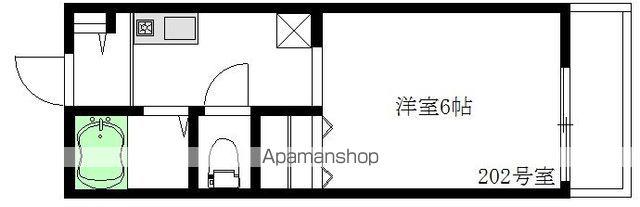 ハイムカメリア(1K/2階)の間取り写真