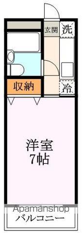ハイツ池本Ⅱ(ワンルーム/3階)の間取り写真