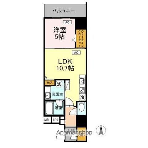 ダイワシティー大須(1LDK/3階)の間取り写真