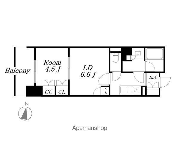 プレサンス名駅南ブリエ(2K/11階)の間取り写真