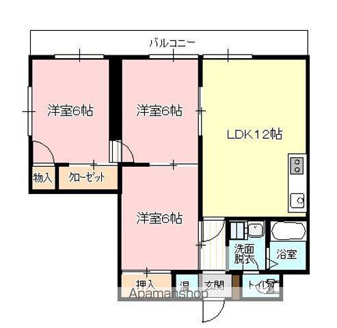 VIPマンション弥生(3LDK/4階)の間取り写真