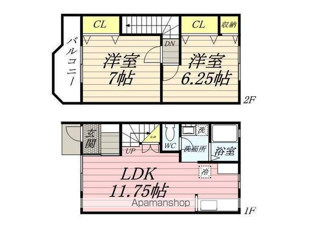 ブルーウッドＢ(2LDK)の間取り写真