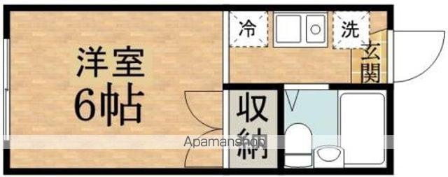 アパルトメントエスポワール(ワンルーム/1階)の間取り写真