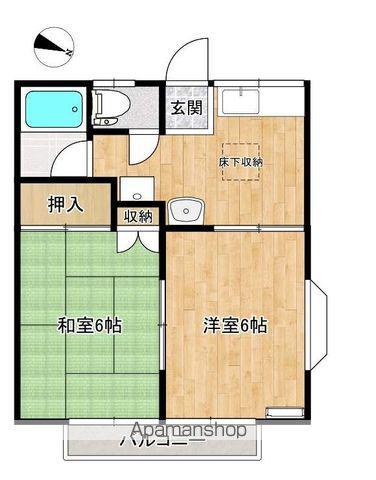 サンファン(2K/1階)の間取り写真