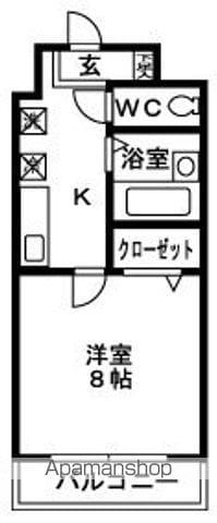 ノーブル野村(1K/2階)の間取り写真