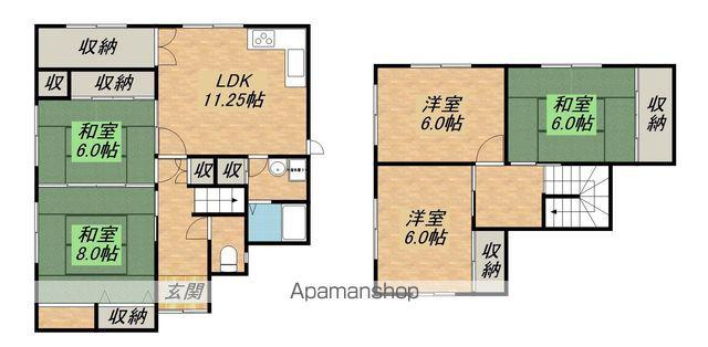 東海道本線 南草津駅 徒歩15分 2階建 築50年(5LDK)の間取り写真