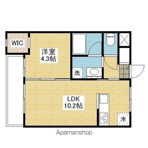 アルト土居田(1LDK/2階)の間取り写真