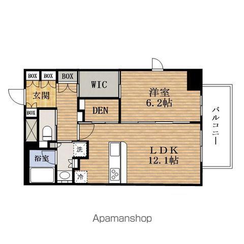 ディームスKITAHAMA(1LDK/14階)の間取り写真