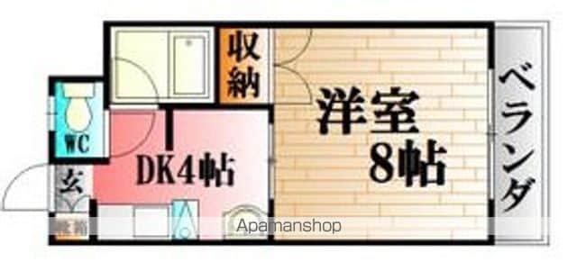 パークヒルズA(1K/1階)の間取り写真