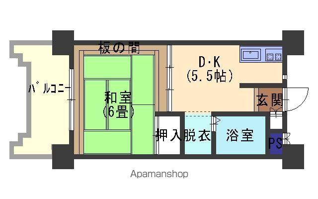 ロイヤルクレスト(1DK/4階)の間取り写真