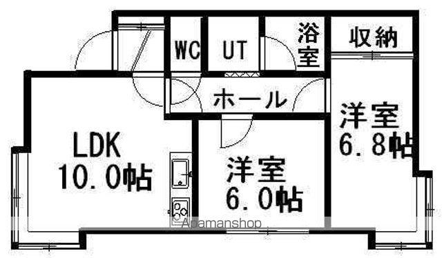 ルミエール宮の森(2LDK/1階)の間取り写真