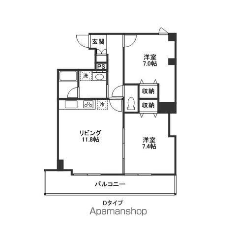 キングパレス東陽(2LDK/5階)の間取り写真