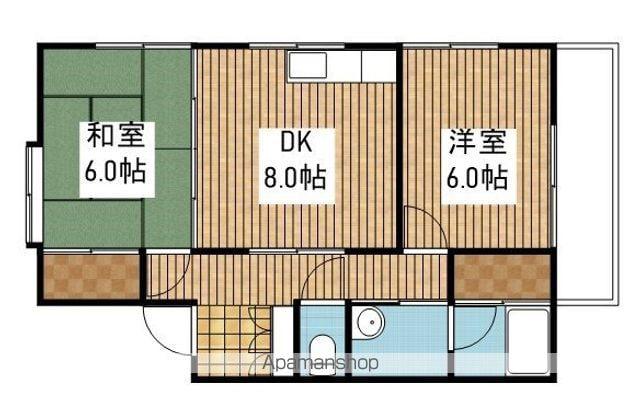 ビブレハイツ(2DK/1階)の間取り写真