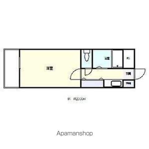 シティガーデン中寺(1K/8階)の間取り写真