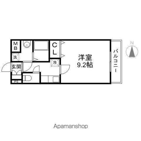 エスポワールプレース(1K/2階)の間取り写真