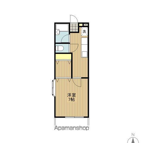 インパルス(1K/2階)の間取り写真